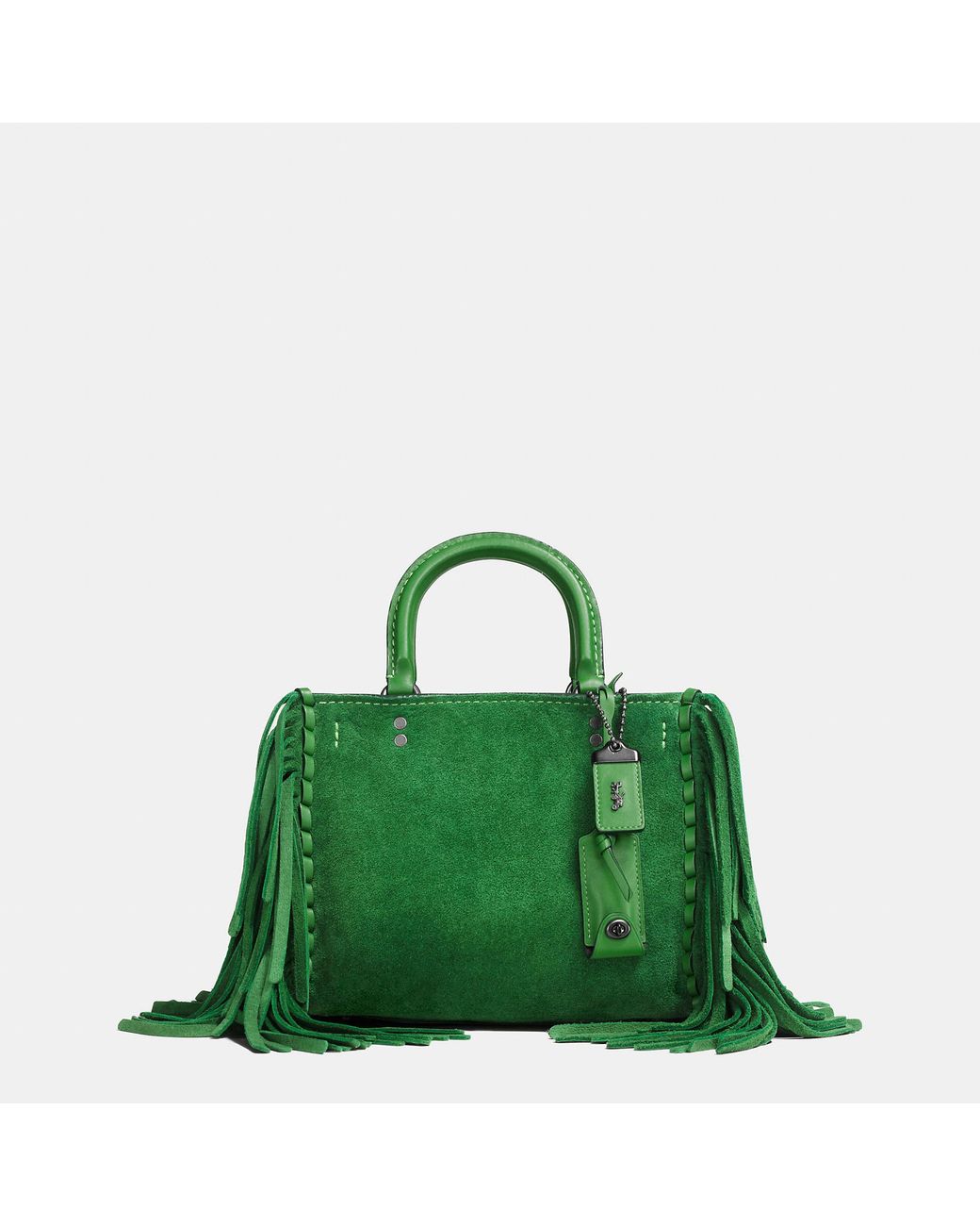 Green suede store coach purse